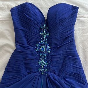 NWT Shimmer by Bari Jay cobalt blue prom dress